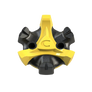 Front side angle of the yellow and black Scorpion Stinger Golf Spikes