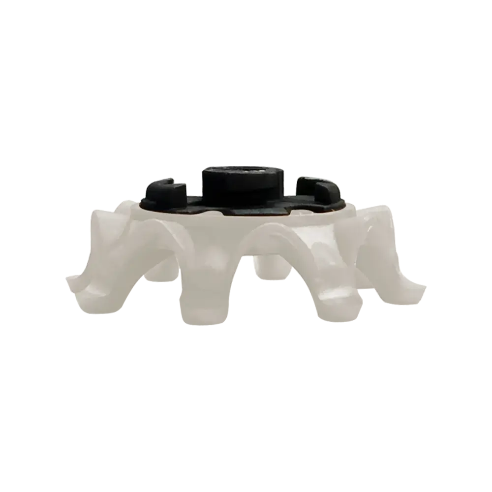 Side view of the white Pulsar Pins Golf Spike.