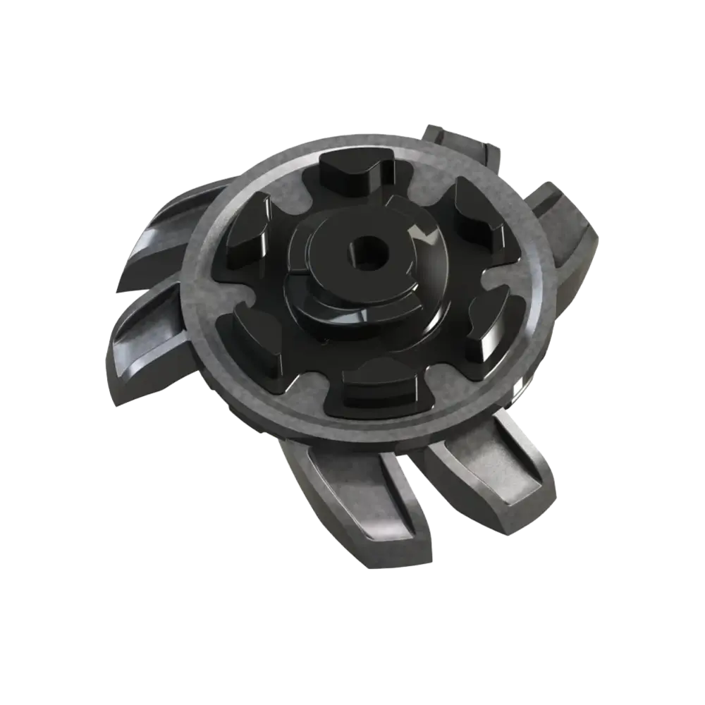 Back angle of silver Tornado Golf Spike