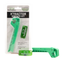 A green Softspikes Xtractor Wrench Kit with a two-prong insertion wrench and an additional tool, packaged for easy spike removal and installation.
