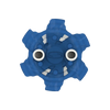 Front angle of blue Pivix Golf Spikes