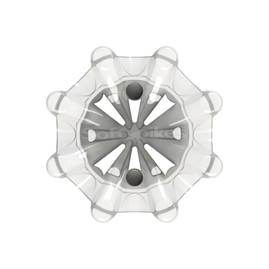 Front angle of white Pulsar Golf Spikes