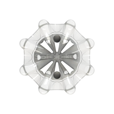 Front angle of white Pulsar Golf Spikes