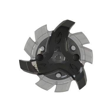 Front angle of black and gray Tour Flex Pro Golf Spikes