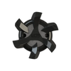 Stealth Golf Spikes (PINS) | Black/Silver
