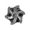 Front angle of silver and black Helix Golf Spike 
