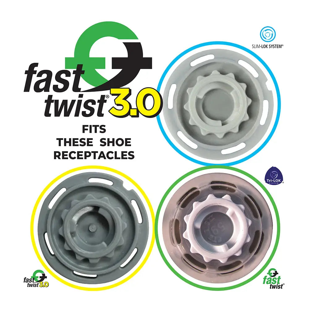 Fast Twist 3.0 shoe receptacles. 