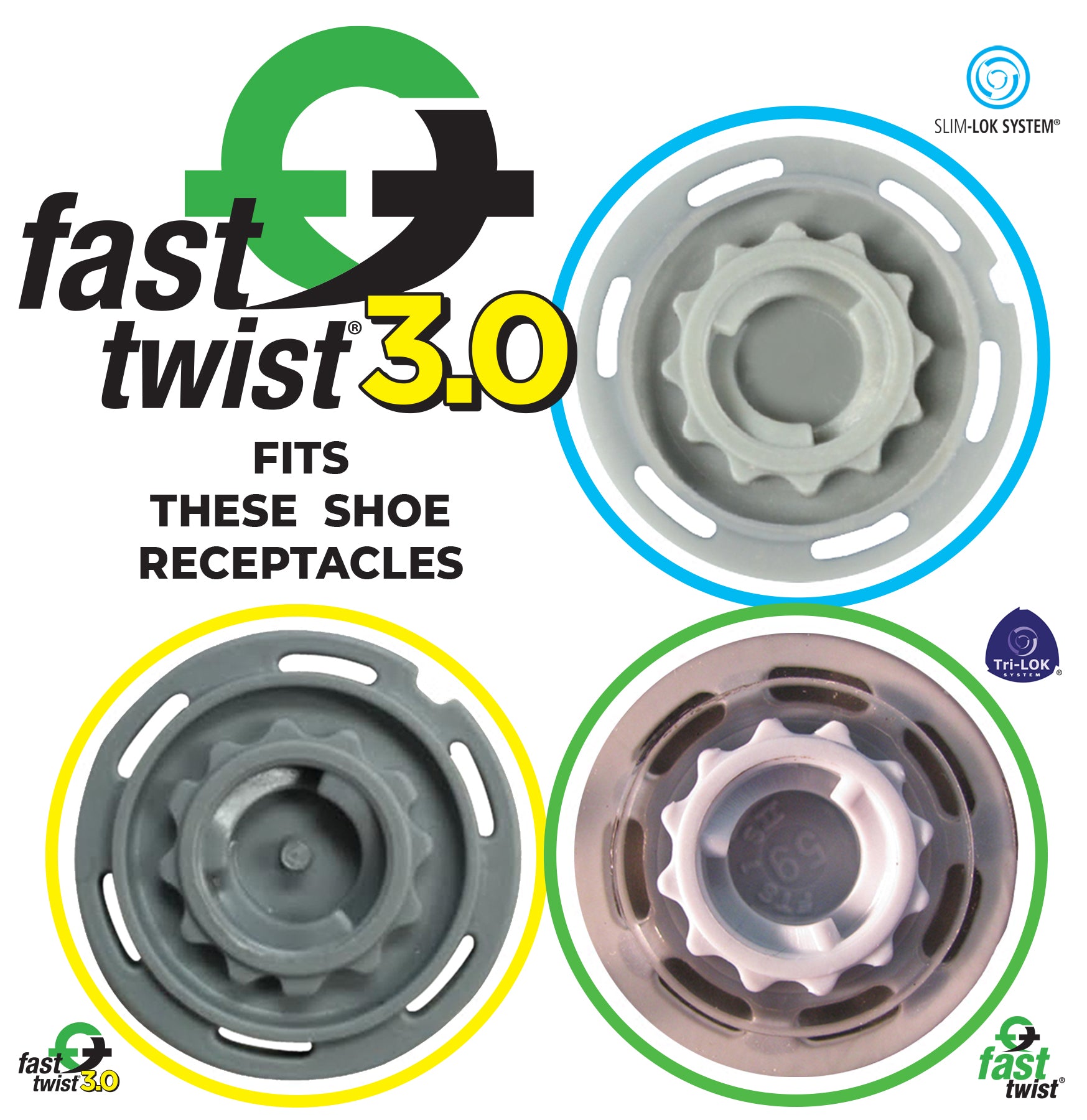 Tour Flex Pro Golf Spikes (Fast Twist® 3.0) | Green/Charcoal – Softspikes