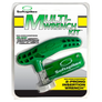 The green multi-wrench kit packaging. 