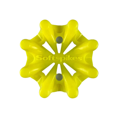 Front view of the neon yellow Pulsar Golf Spike. 