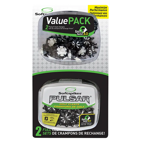 Pulsar Value Pack Golf Spikes - Fast Twist® 3.0 | Black/White