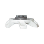 Side view of the Stealth Golf Spikes PINS White/Silver.