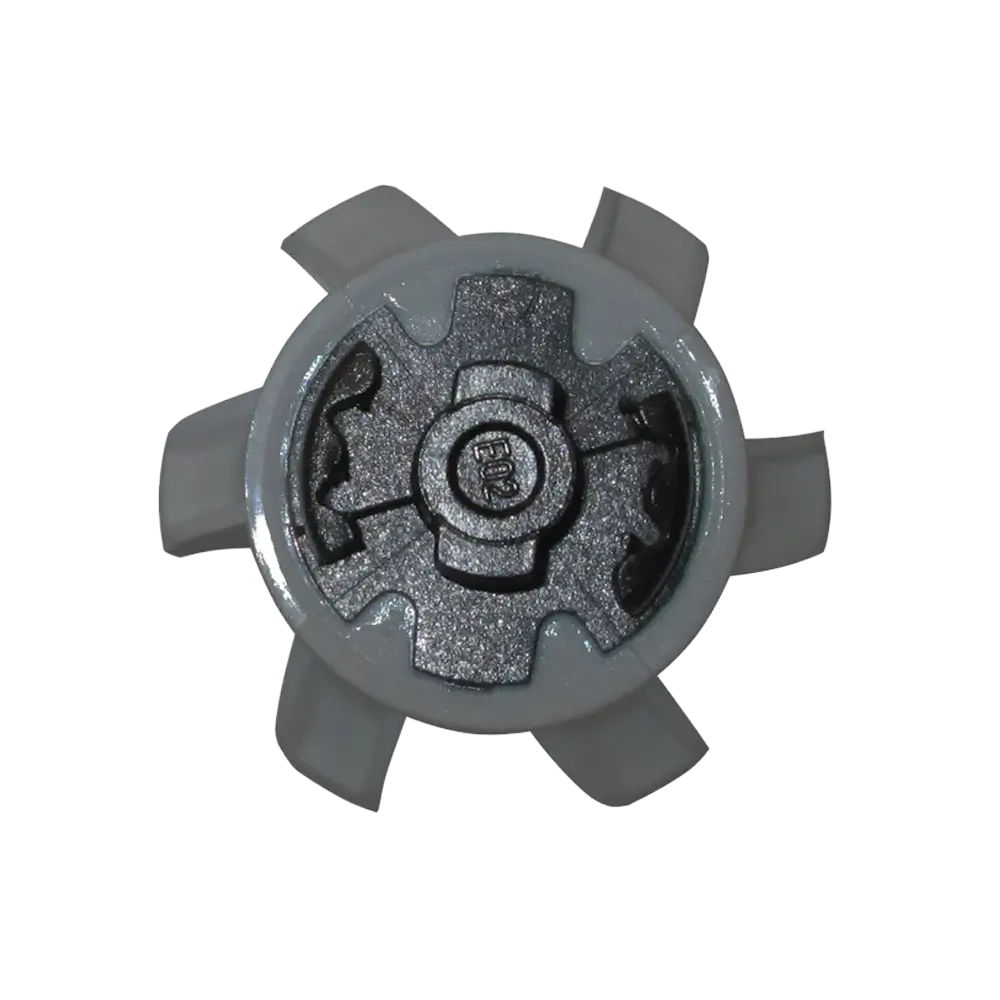 Back view of Stealth Golf Spikes silver/black