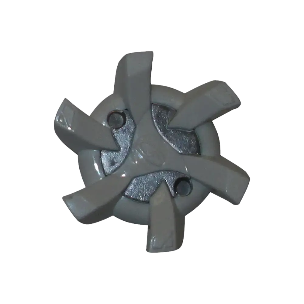 Front view of Stealth Golf Spikes silver/black