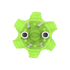 Front angle of green Pivix Golf Spikes