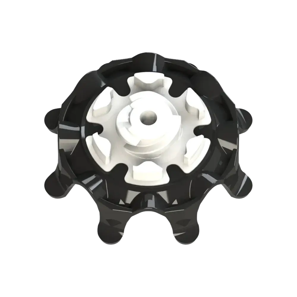 Back of black Pulsar Golf Spike.