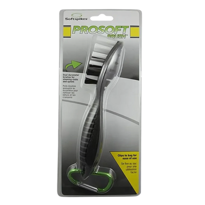 Prosoft brush packaging with clear plastic cover on a white background